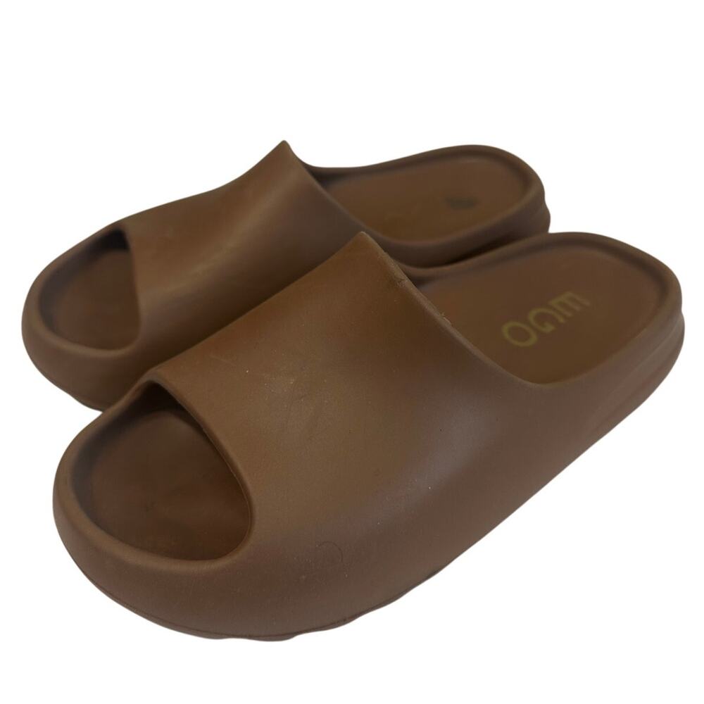 EGO Brown Rubber Slide Sandals Minimalist Slip On